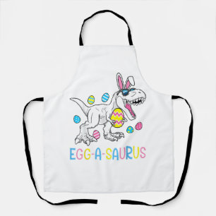 Delantal Conejo de Pascua Dinosaurio Huevo A Saurus TRex Ni