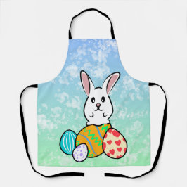 Delantal Conejo de Pascua en huevos de Pascua