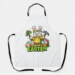 Delantal Conejo de Pascua Feliz Día Huevo Gamer Videojuego 