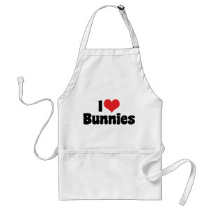 Delantal Conejos de Conejitos de Corazón Me Encantan