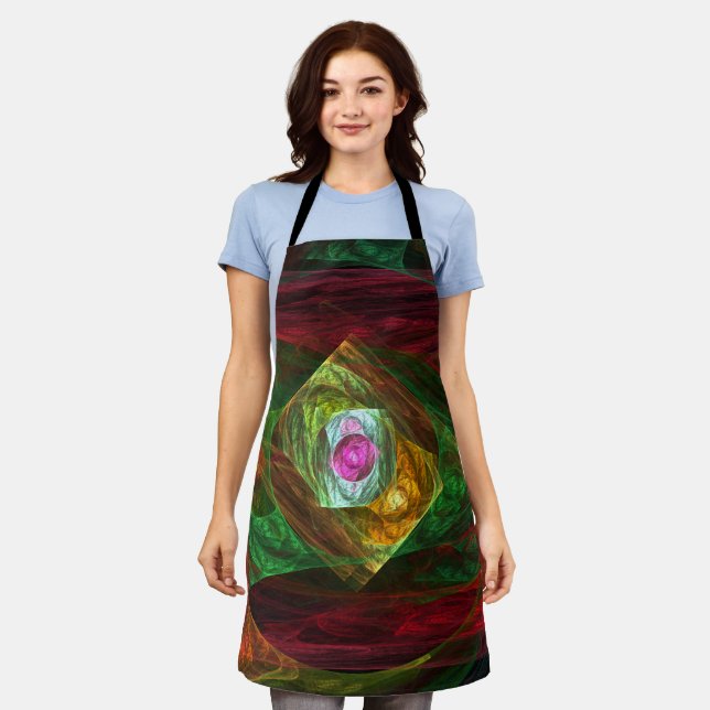 Delantal Conexiones dinámicas Resumen de Art Apron (Gastado)