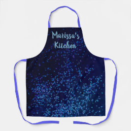 Delantal Confetti azul medio nita personalizada