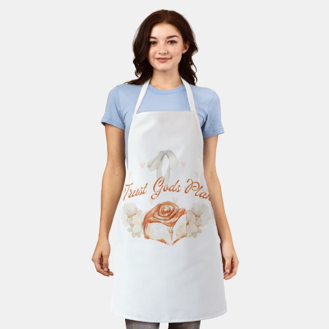 Delantal Confiar en el plan de Dios - Cinnamon Roll Apron (Gastado)