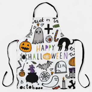 Delantal Conjunto de cosecha de Halloween. Icono de Hallowe