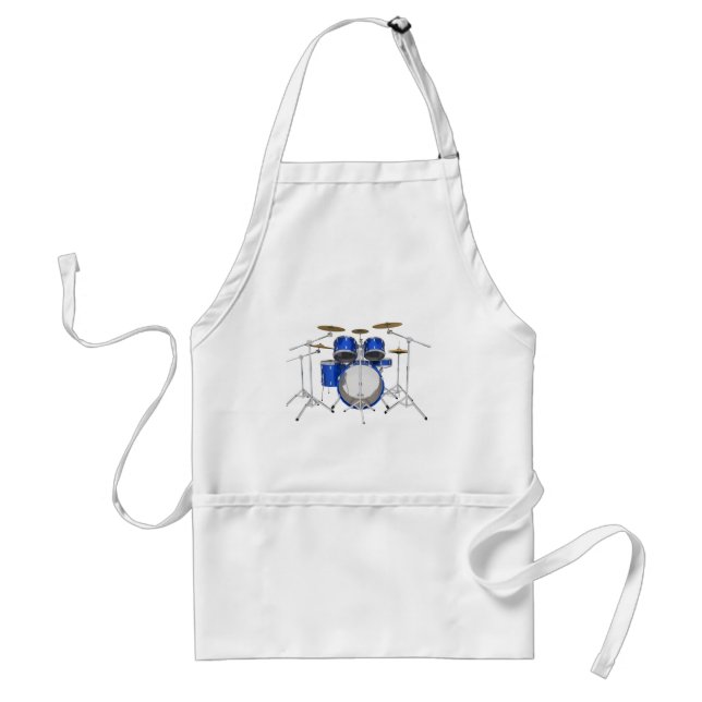 Delantal Conjunto de tambores azul: (Frente)