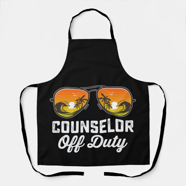 Delantal Consejero Del Servicio Gafas De Sol El Día De La E (Anverso)