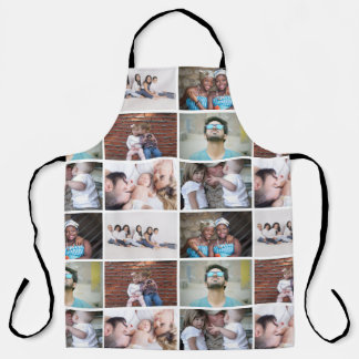 Delantal Conservación de la familia de fotos en collage DIY