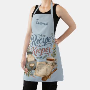 Delantal Conservador de Recetas Florales Vintage Cottagecor