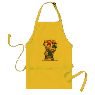 Delantal Consiga suave en amarillo con Bbq Bob