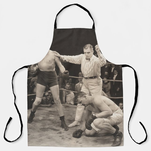 Delantal Contador de árbitros sobre boxeador en ringboxing, (Anverso)