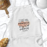 Delantal Contar Los Recuerdos No La Cita De Calorías<br><div class="desc">Cuenta Los Recuerdos,  No Las Calorías Cita Apron Adulto. Cuto delantal del chef con una graciosa cita del humor de la cocina. Personalice el diseño de humor de este personalizado con su propio nombre o texto.</div>
