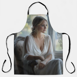Delantal Contemplación elegante: Arte acuarela