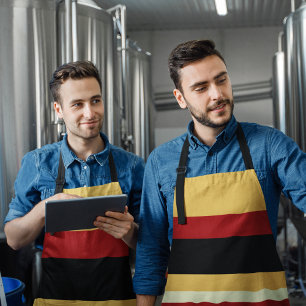 Delantal Contraste Amarillo con Rojo