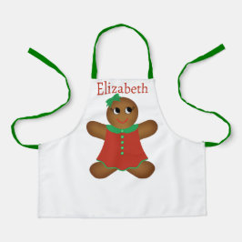 Delantal Cookie Apron, Chica del pan de jengibre