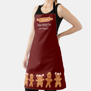 Delantal Cookie Baking Crew Gingerbread Monograma