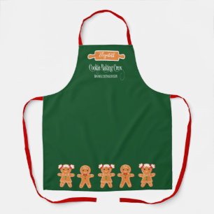 Delantal Cookie Baking Crew Gingerbread Monograma