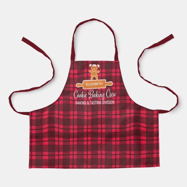 Delantal Cookie Baking Gingerbread Chica Monograma (Anverso)