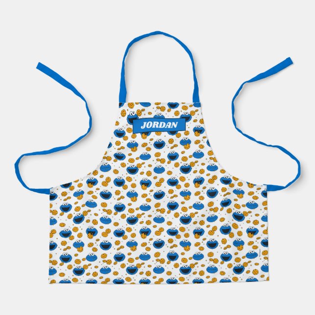 Delantal Cookie Monster | C es de Patrón de Galleta (Anverso)