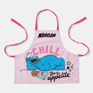 Delantal Cookie Monster   Chill Bon Appetite   Añadir nombr
