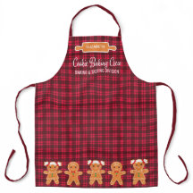 Cookie Red Plaid Gingerbread Monograma