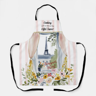 Delantal Cooking with a view of the Eiffel Tower
