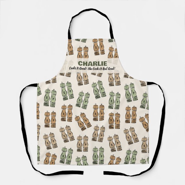 Delantal Cooks It Good Personalized  (Anverso)