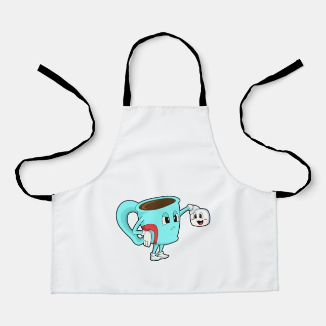 Delantal Copa con café. (Anverso)