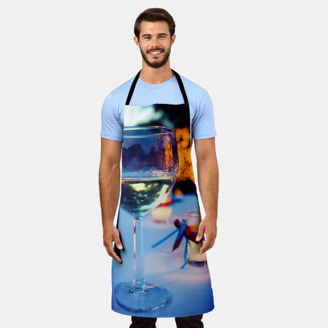 Delantal Copa de vino. (Gastado)