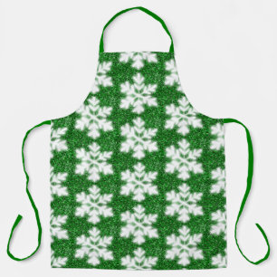 Delantal Copo de nieve helado verde brillante elegante