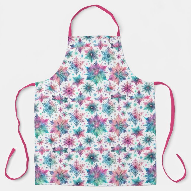 Delantal Copos de nieve con espíritu (Anverso)