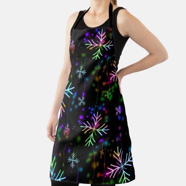 Delantal Copos de nieve del arcoiris (in situ)