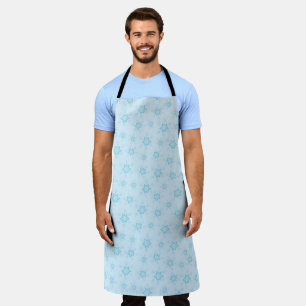 Delantal Copos de nieve, hielo azul, helados de nieve, niev