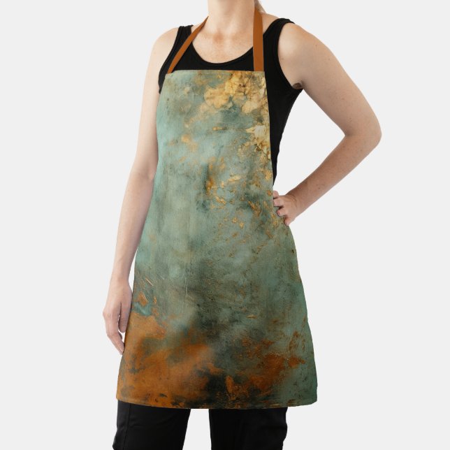 Delantal Copper Patina Rustic Metallic (in situ)