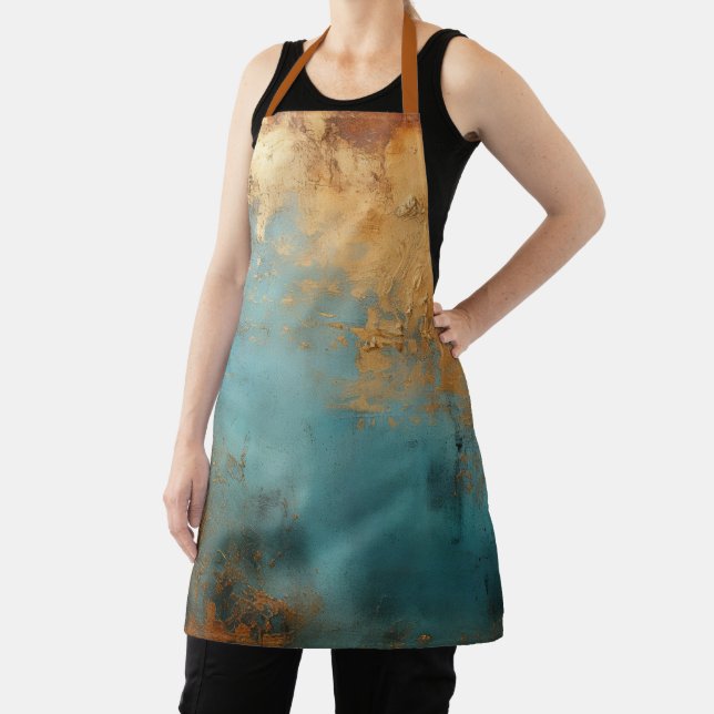 Delantal Copper Patina Rustic Metallic (in situ)