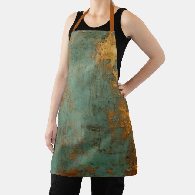 Delantal Copper Patina Rustic Metallic (in situ)