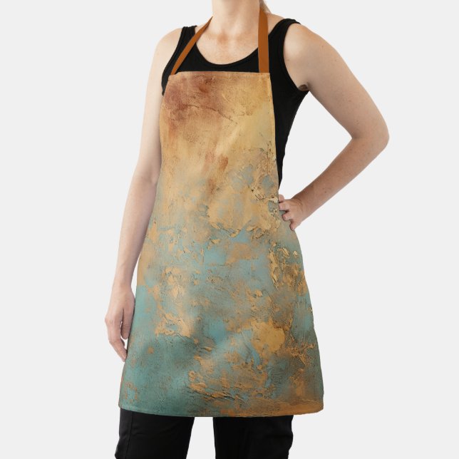 Delantal Copper Patina Rustic Metallic (in situ)