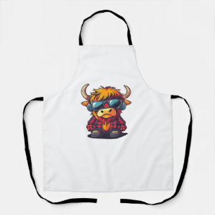 Delantal Coquette Highland Cow Bubblegum Tshirt Design, Hol