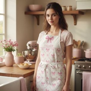 Delantal Coquette rosa Bow Apron