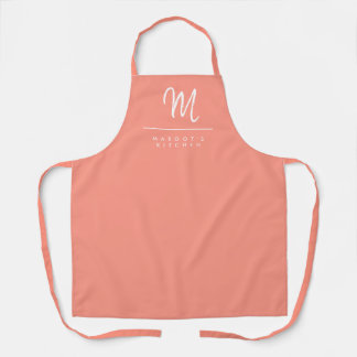 Delantal Coral Cascade Monogramé Apron
