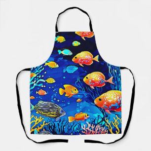 Delantal Coral Reef Fish Art