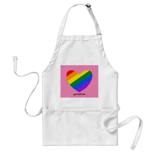 Delantal Corazón arcoiris #1 Apron (Frente)
