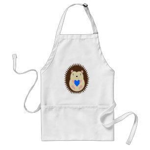 Delantal Corazón Azul Niño Erizo