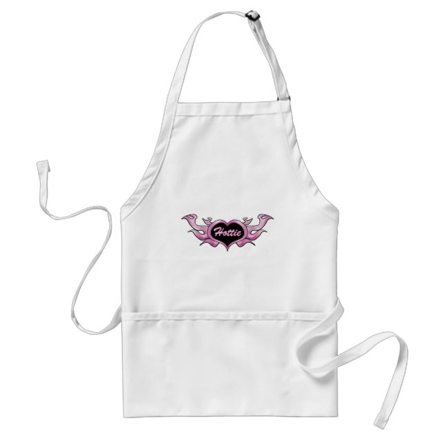 Delantal Corazón caliente rosado (Frente)