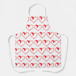 Delantal Corazón con cupido regalo para usted