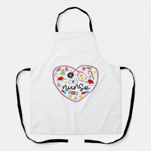 Delantal Corazón de enfermera, camiseta sobredimensionada d