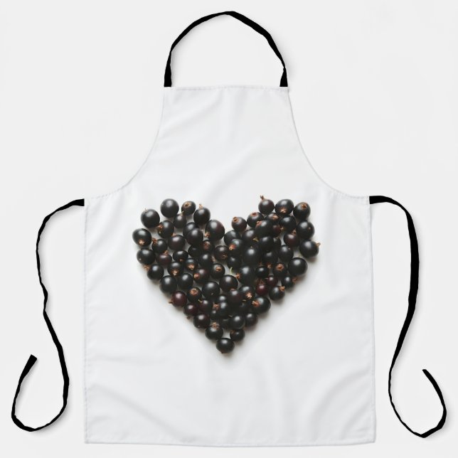 Delantal Corazón de la corriente negra (Anverso)