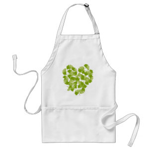 Delantal Corazón de la hoja del Ginkgo