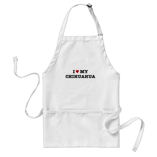 Delantal Corazón de mi Chihuahua (Frente)