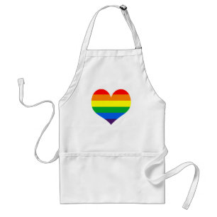 Delantal Corazón del orgullo del arco iris