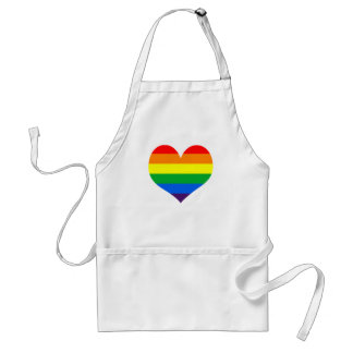 Delantal Corazón del orgullo del arco iris